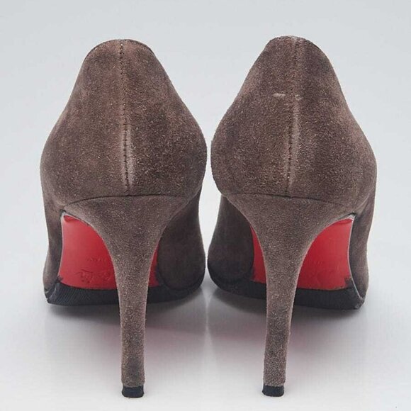 Christian Louboutin Elephant Grey Suede Simple 85 Pumps Size 6.5/37 - Picture 4 of 5